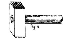Bush hammering technique applied to façade stones.